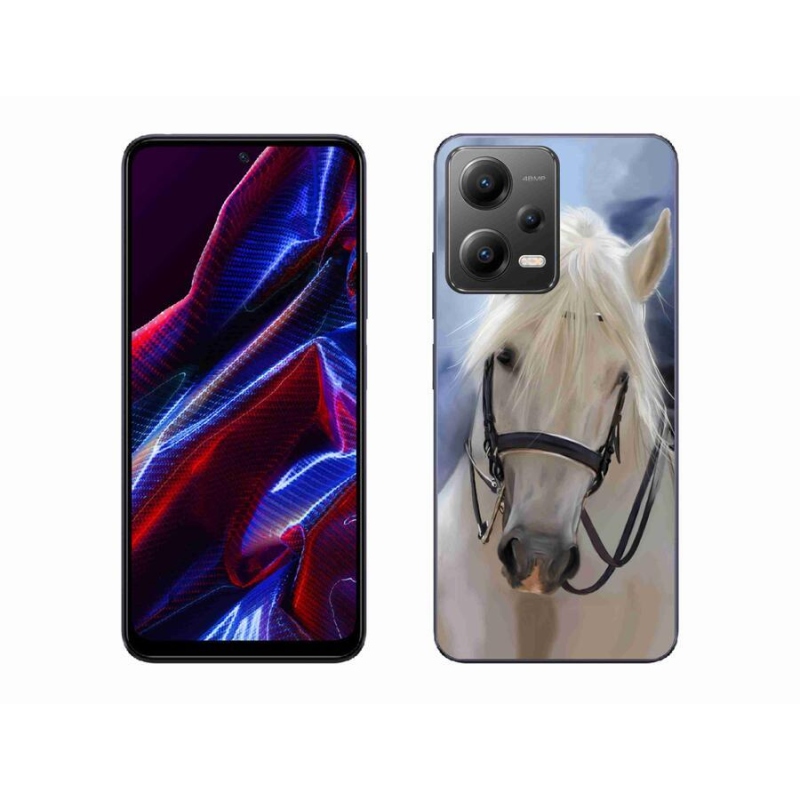 Gelový kryt mmCase na mobil Xiaomi Poco X5 5G - bílý kůň