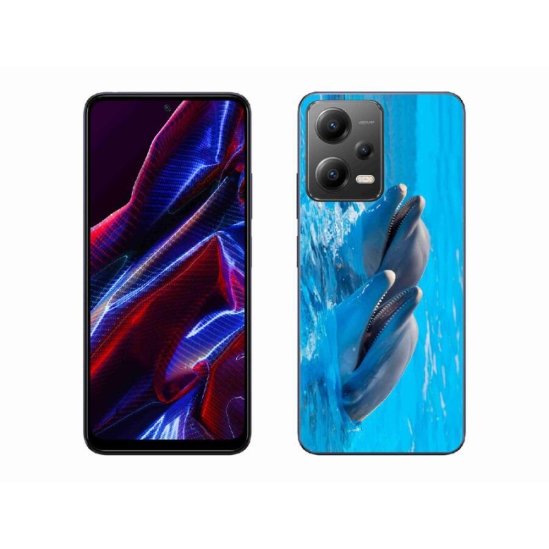 Gelový kryt mmCase na mobil Xiaomi Poco X5 5G - delfíni