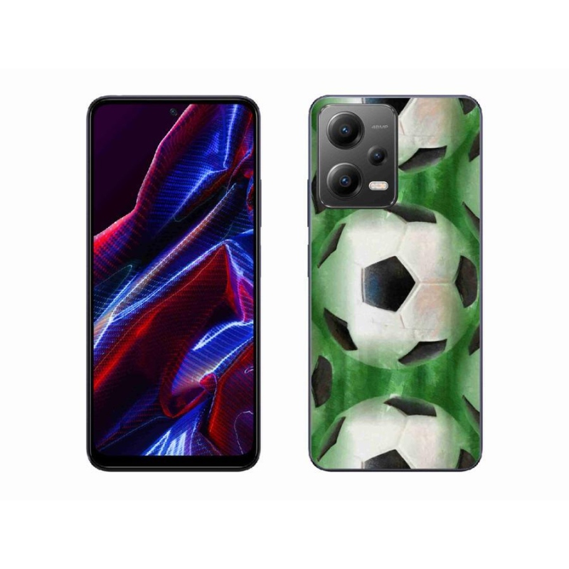 Gelový kryt mmCase na mobil Xiaomi Poco X5 5G - fotbalový míč