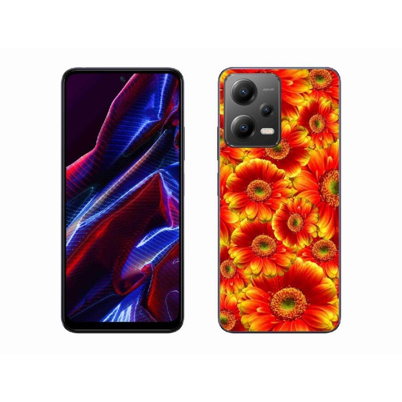 Gelový kryt mmCase na mobil Xiaomi Poco X5 5G - gerbera 1