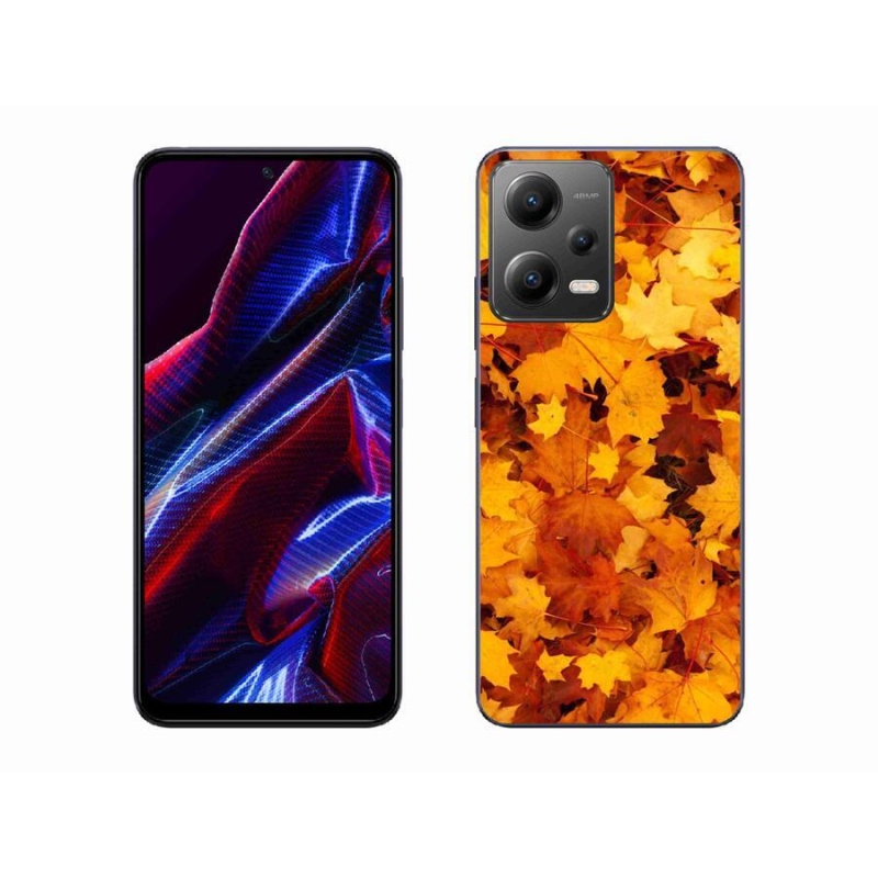 Gelový kryt mmCase na mobil Xiaomi Poco X5 5G - javorové listy