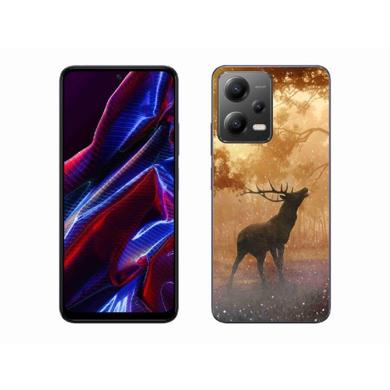Gelový kryt mmCase na mobil Xiaomi Poco X5 5G - jelen v říji