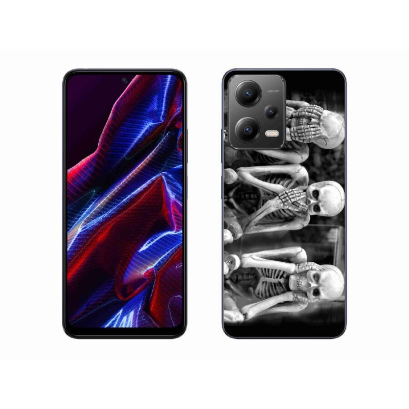 Gelový kryt mmCase na mobil Xiaomi Poco X5 5G - kostlivci