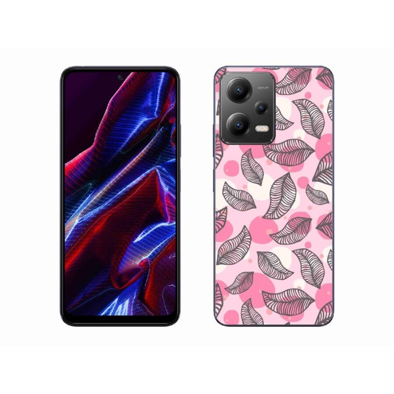 Gelový kryt mmCase na mobil Xiaomi Poco X5 5G - kreslené padající listy