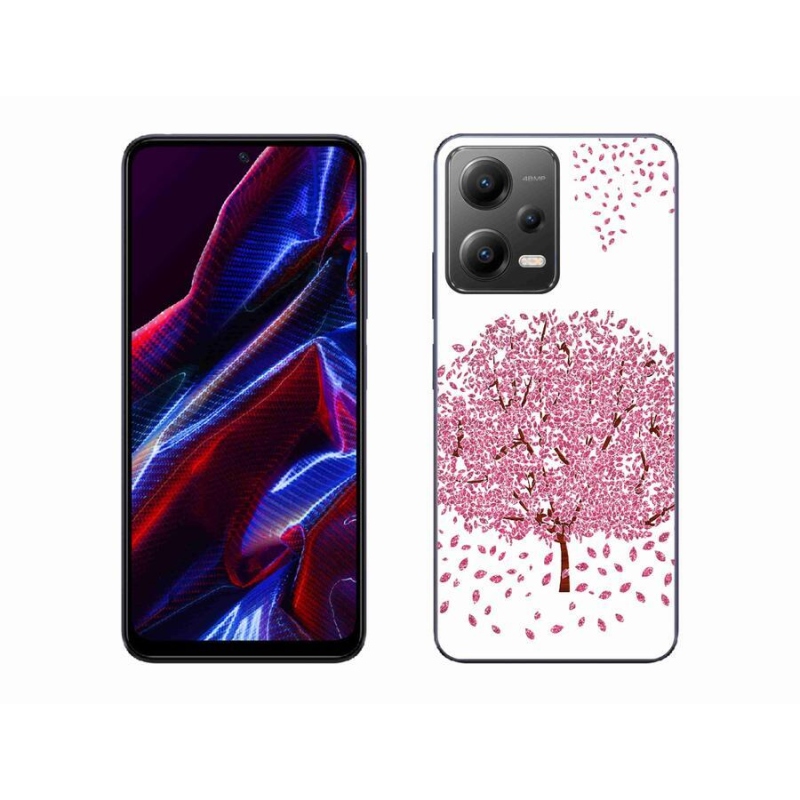 Gelový kryt mmCase na mobil Xiaomi Poco X5 5G - kreslený strom s listy
