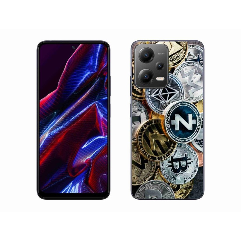 Gelový kryt mmCase na mobil Xiaomi Poco X5 5G - kryptoměny