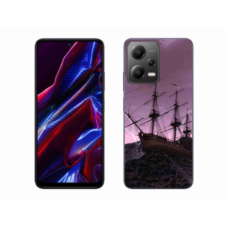 Gelový kryt mmCase na mobil Xiaomi Poco X5 5G - loď v bouři