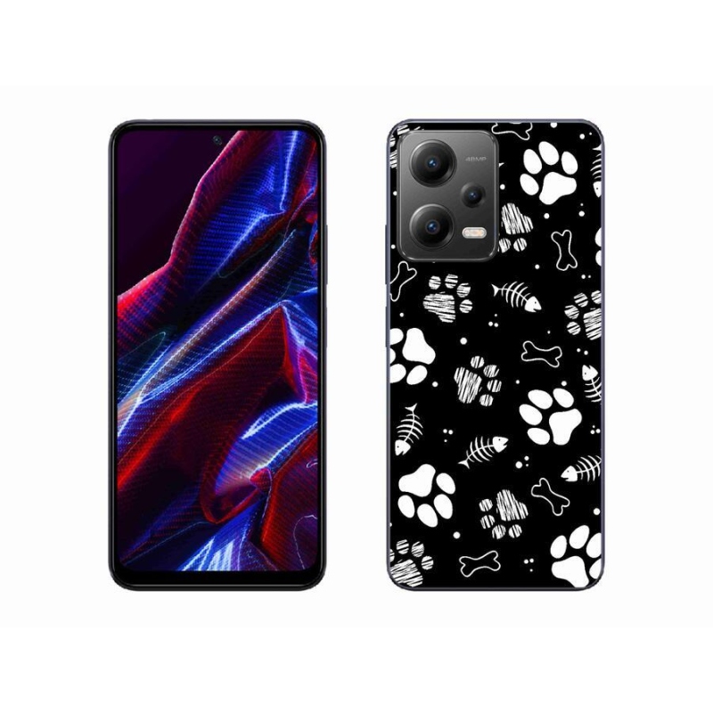 Gelový kryt mmCase na mobil Xiaomi Poco X5 5G - psí tlapky