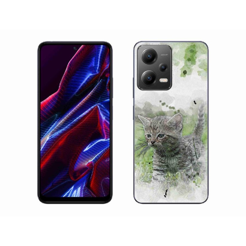 Gelový kryt mmCase na mobil Xiaomi Poco X5 5G - roztomilé kotě 1