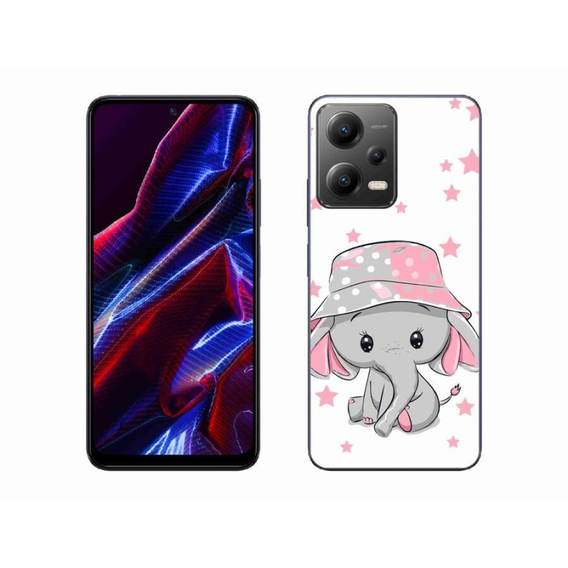 Gelový kryt mmCase na mobil Xiaomi Poco X5 5G - růžový slon