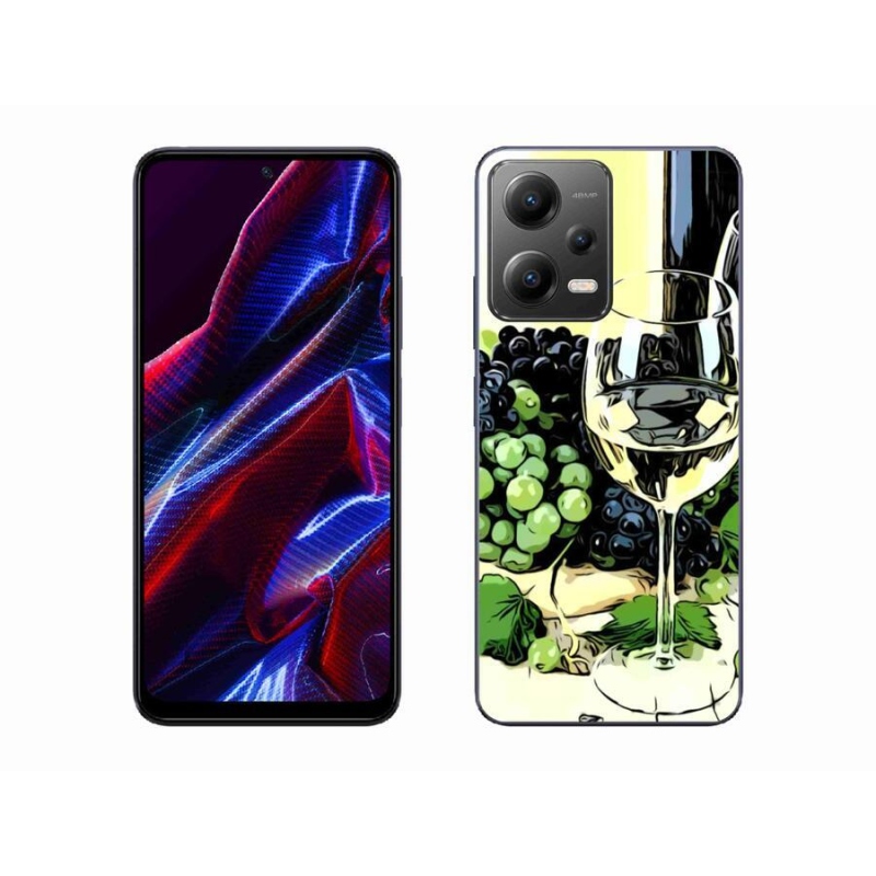 Gelový kryt mmCase na mobil Xiaomi Poco X5 5G - sklenka vína