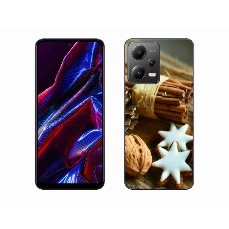 Gelový kryt mmCase na mobil Xiaomi Poco X5 5G - skořice a perníčky
