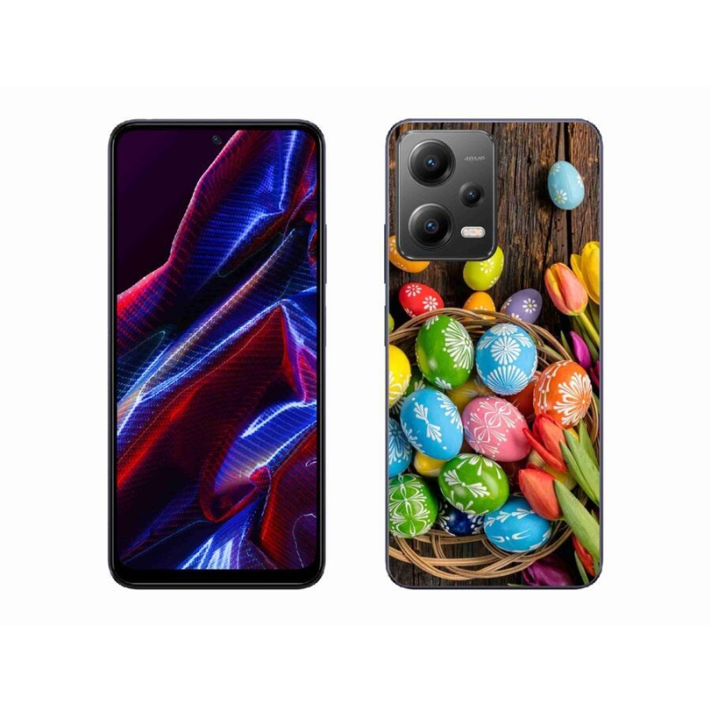 Gelový kryt mmCase na mobil Xiaomi Poco X5 5G - velikonoční vajíčka