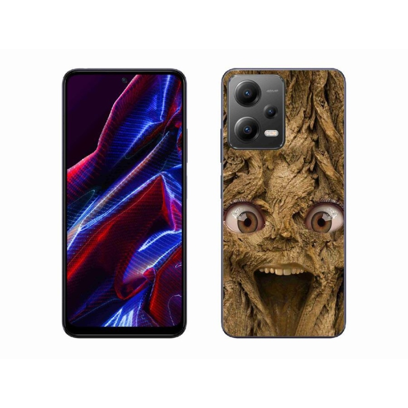 Gelový kryt mmCase na mobil Xiaomi Poco X5 5G - veselý strom s očima