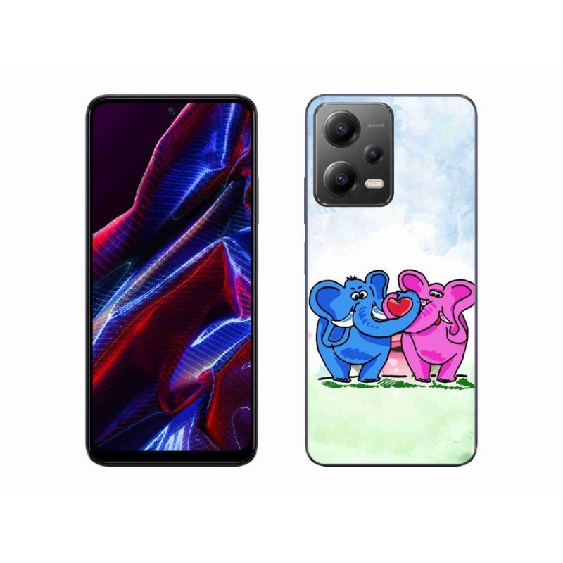 Gelový kryt mmCase na mobil Xiaomi Poco X5 5G - zamilovaní sloni