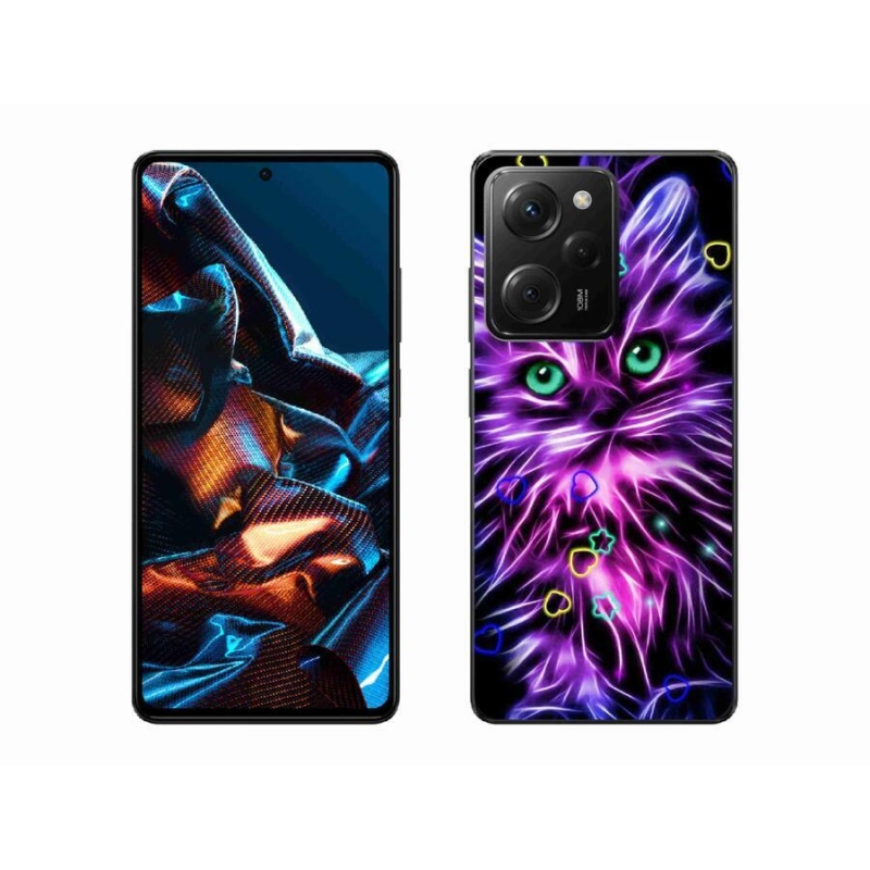 Gelový kryt mmCase na mobil Xiaomi Poco X5 Pro 5G - abstraktní kočka
