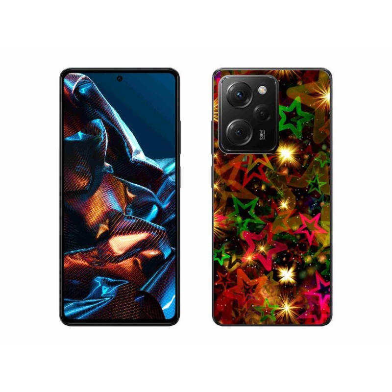 Gelový kryt mmCase na mobil Xiaomi Poco X5 Pro 5G - barevné hvězdičky