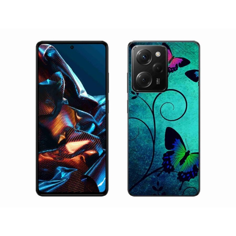 Gelový kryt mmCase na mobil Xiaomi Poco X5 Pro 5G - barevní motýli