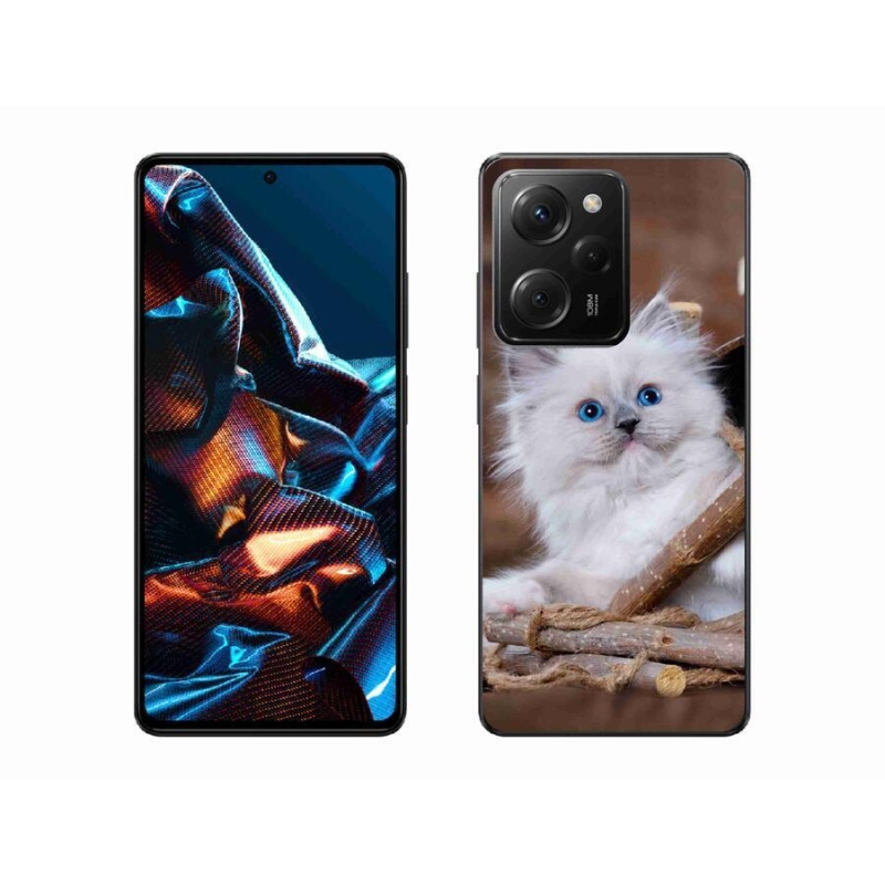 Gelový kryt mmCase na mobil Xiaomi Poco X5 Pro 5G - bílé kotě