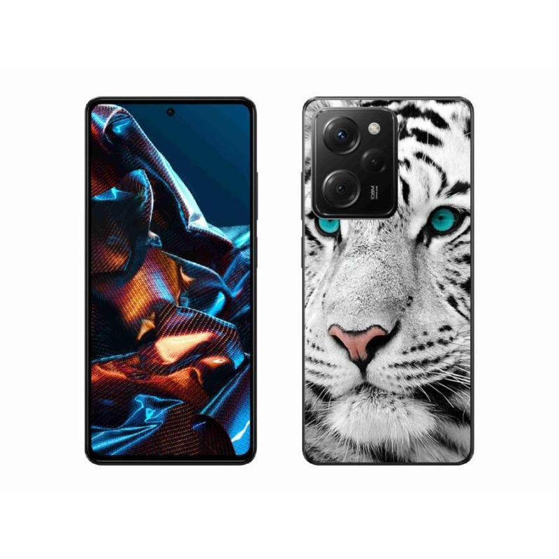 Gelový kryt mmCase na mobil Xiaomi Poco X5 Pro 5G - bílý tygr