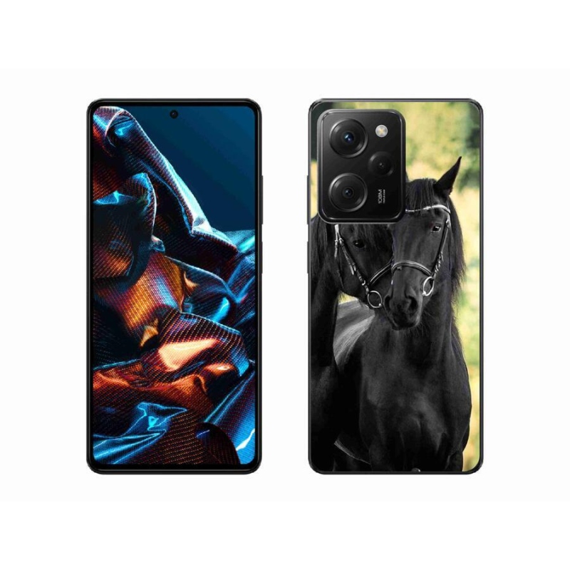 Gelový kryt mmCase na mobil Xiaomi Poco X5 Pro 5G - dva černí koně