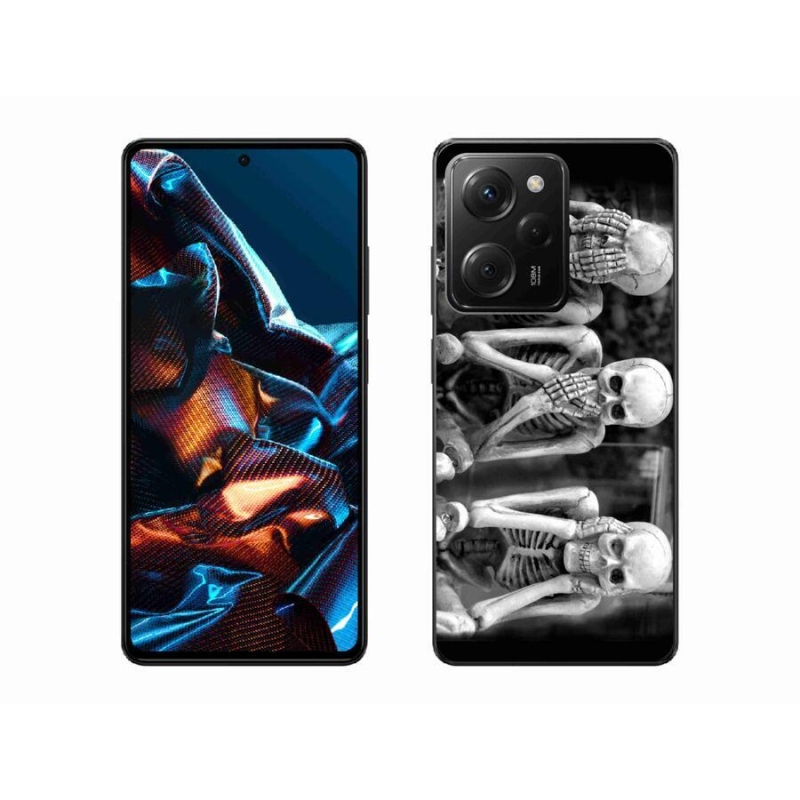 Gelový kryt mmCase na mobil Xiaomi Poco X5 Pro 5G - kostlivci