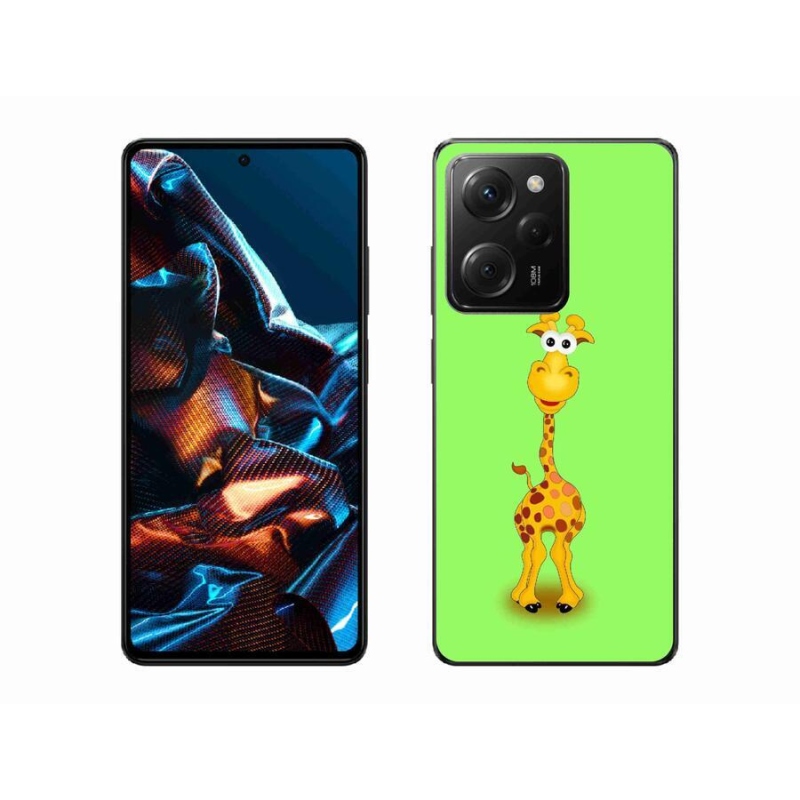 Gelový kryt mmCase na mobil Xiaomi Poco X5 Pro 5G - kreslená žirafa