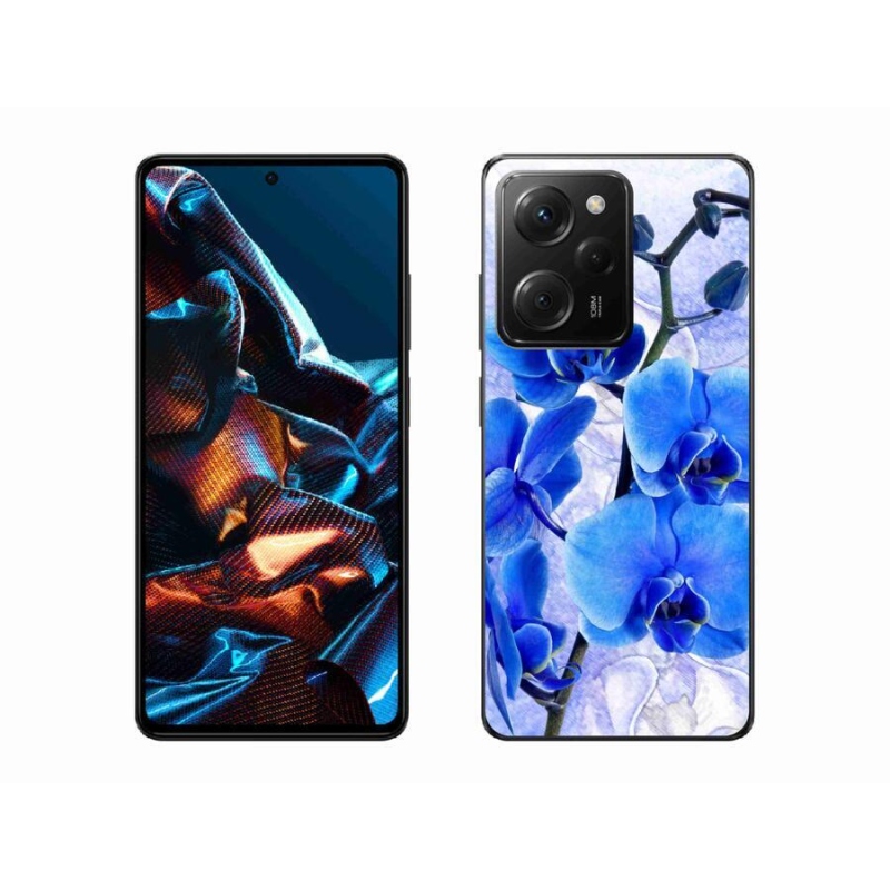 Gelový kryt mmCase na mobil Xiaomi Poco X5 Pro 5G - modré květy