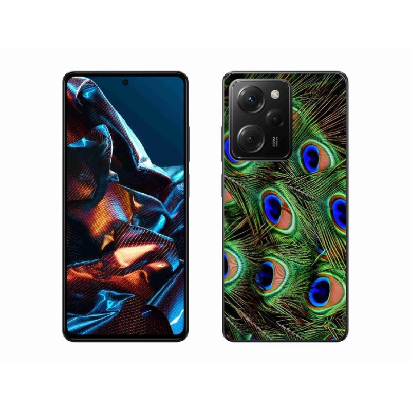 Gelový kryt mmCase na mobil Xiaomi Poco X5 Pro 5G - paví peří
