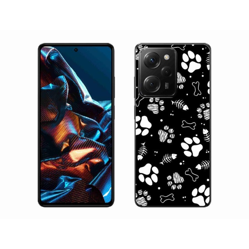 Gelový kryt mmCase na mobil Xiaomi Poco X5 Pro 5G - psí tlapky