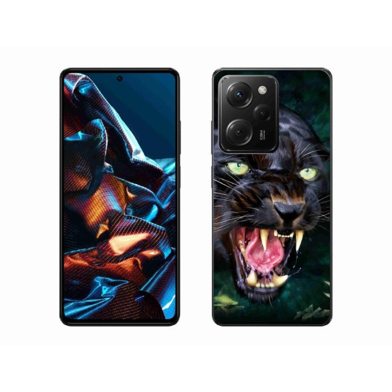 Gelový kryt mmCase na mobil Xiaomi Poco X5 Pro 5G - rozzuřený černý panter