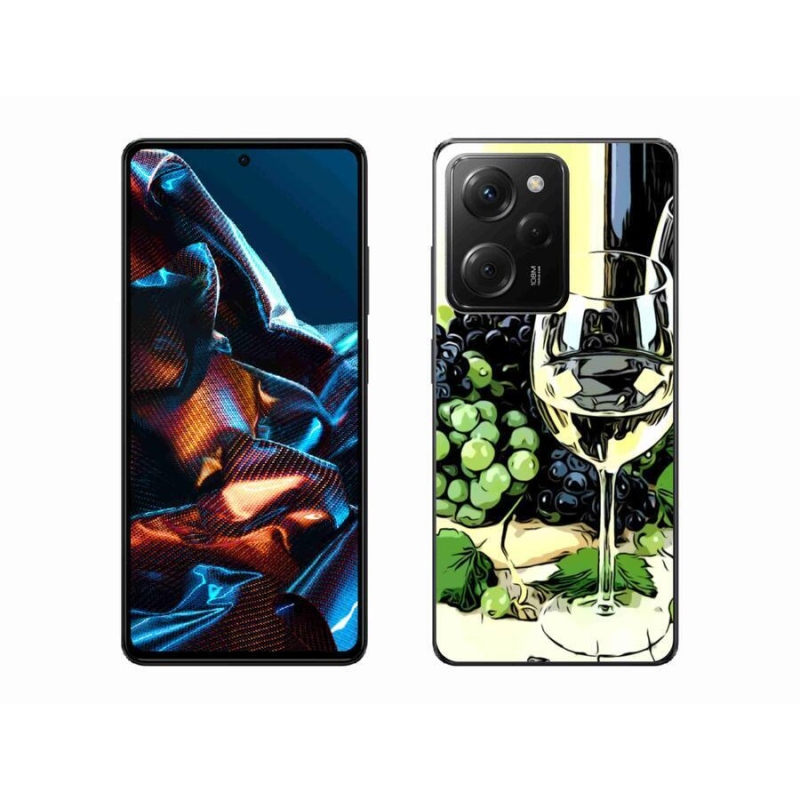 Gelový kryt mmCase na mobil Xiaomi Poco X5 Pro 5G - sklenka vína