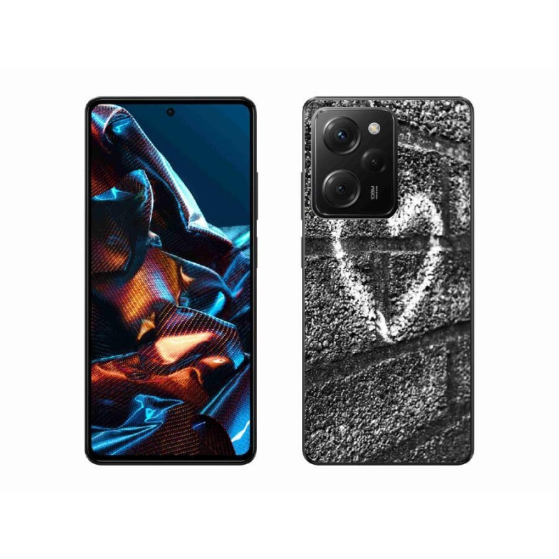 Gelový kryt mmCase na mobil Xiaomi Poco X5 Pro 5G - srdce na zdi
