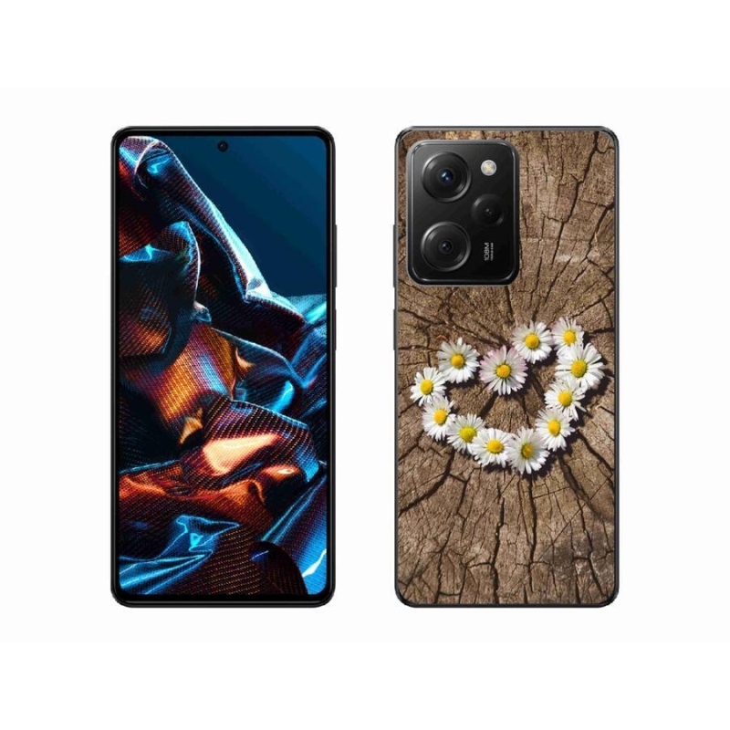 Gelový kryt mmCase na mobil Xiaomi Poco X5 Pro 5G - srdce z kopretin