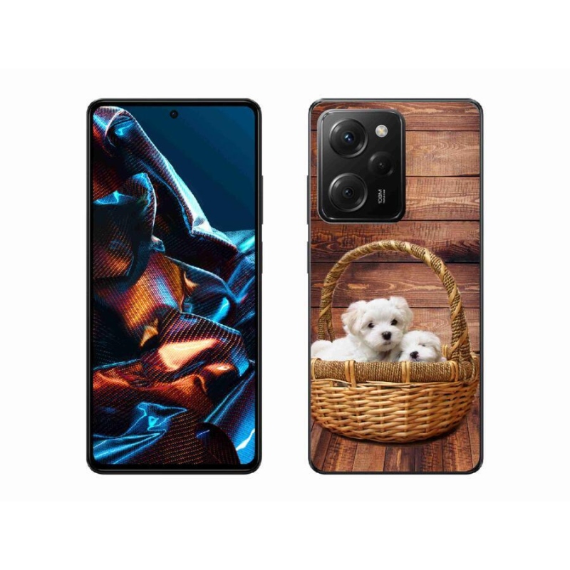 Gelový kryt mmCase na mobil Xiaomi Poco X5 Pro 5G - štěňátka