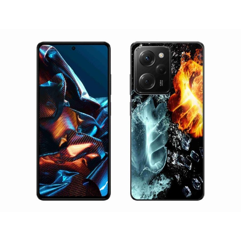 Gelový kryt mmCase na mobil Xiaomi Poco X5 Pro 5G - voda a oheň