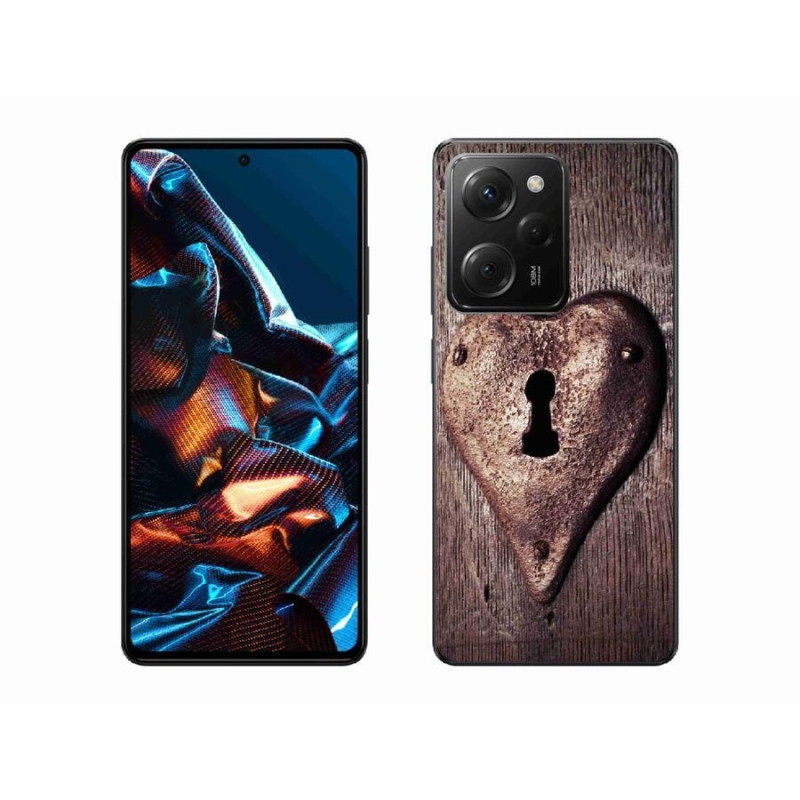 Gelový kryt mmCase na mobil Xiaomi Poco X5 Pro 5G - zámek ve tvaru srdce