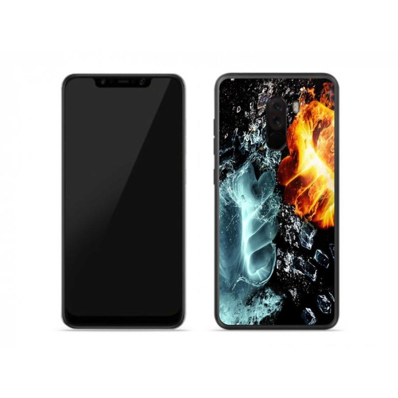 Gelový kryt mmCase na mobil Xiaomi Pocophone F1 - voda a oheň