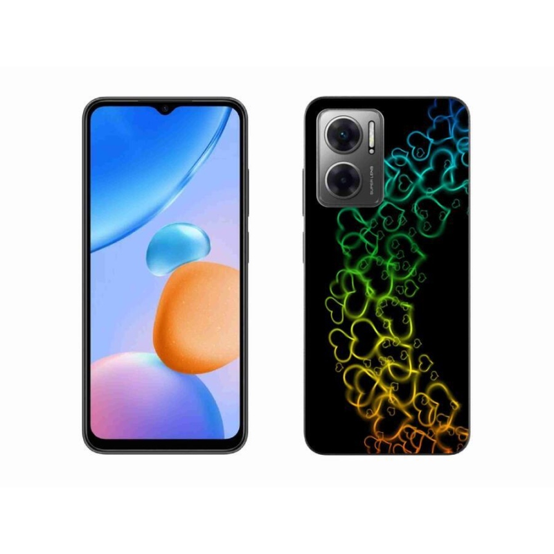 Gelový kryt mmCase na mobil Xiaomi Redmi 10 5G - barevná srdíčka