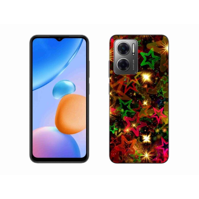 Gelový kryt mmCase na mobil Xiaomi Redmi 10 5G - barevné hvězdičky