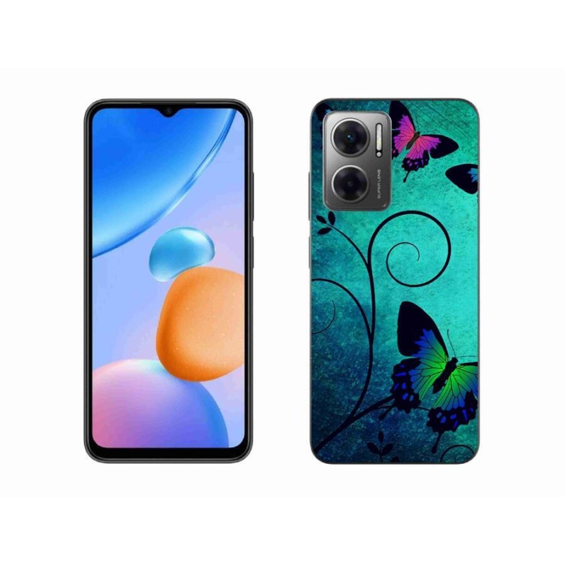 Gelový kryt mmCase na mobil Xiaomi Redmi 10 5G - barevní motýli