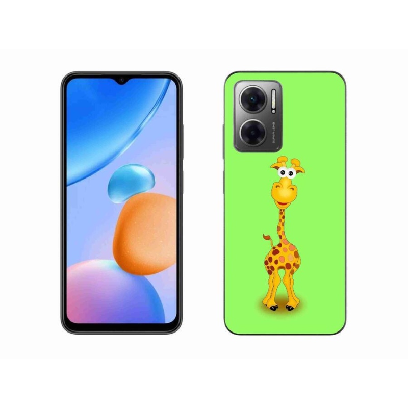 Gelový kryt mmCase na mobil Xiaomi Redmi 10 5G - kreslená žirafa