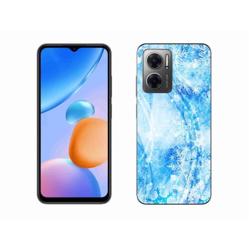 Gelový kryt mmCase na mobil Xiaomi Redmi 10 5G - sněhové vločky