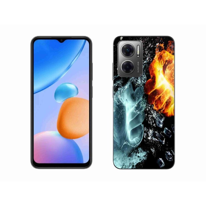 Gelový kryt mmCase na mobil Xiaomi Redmi 10 5G - voda a oheň