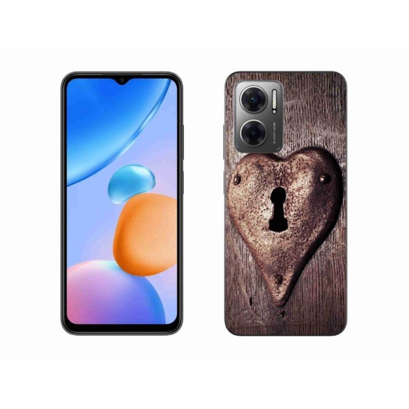 Gelový kryt mmCase na mobil Xiaomi Redmi 10 5G - zámek ve tvaru srdce