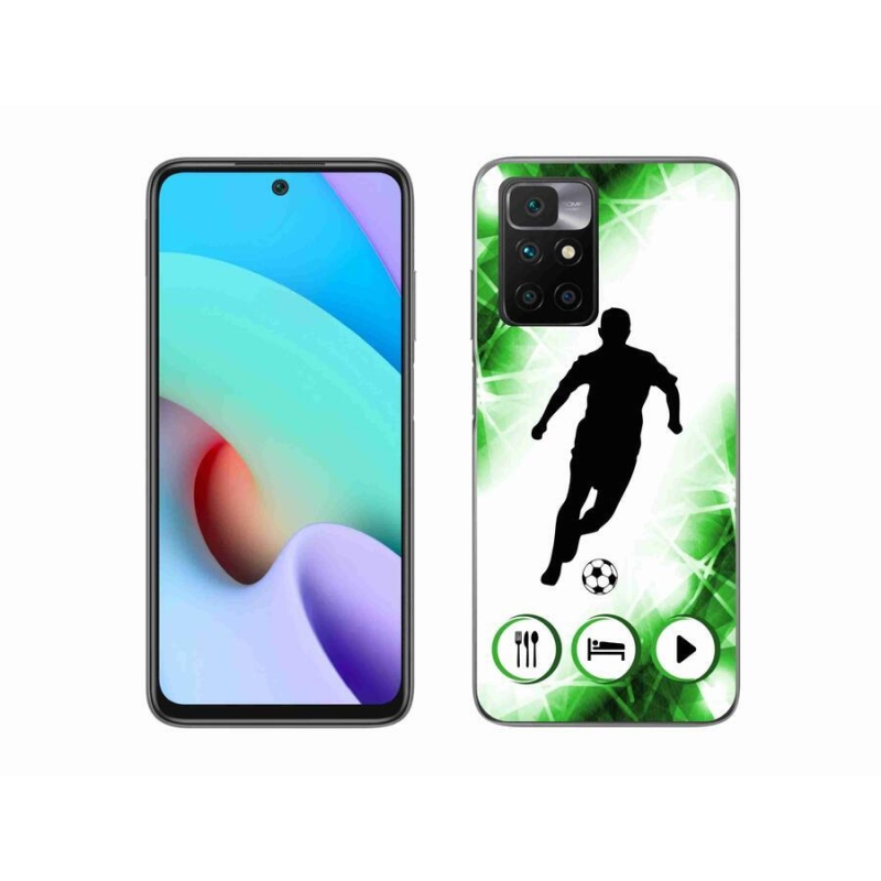 Gelový kryt mmCase na mobil Xiaomi Redmi 10/Redmi 10 (2022) - fotbalista