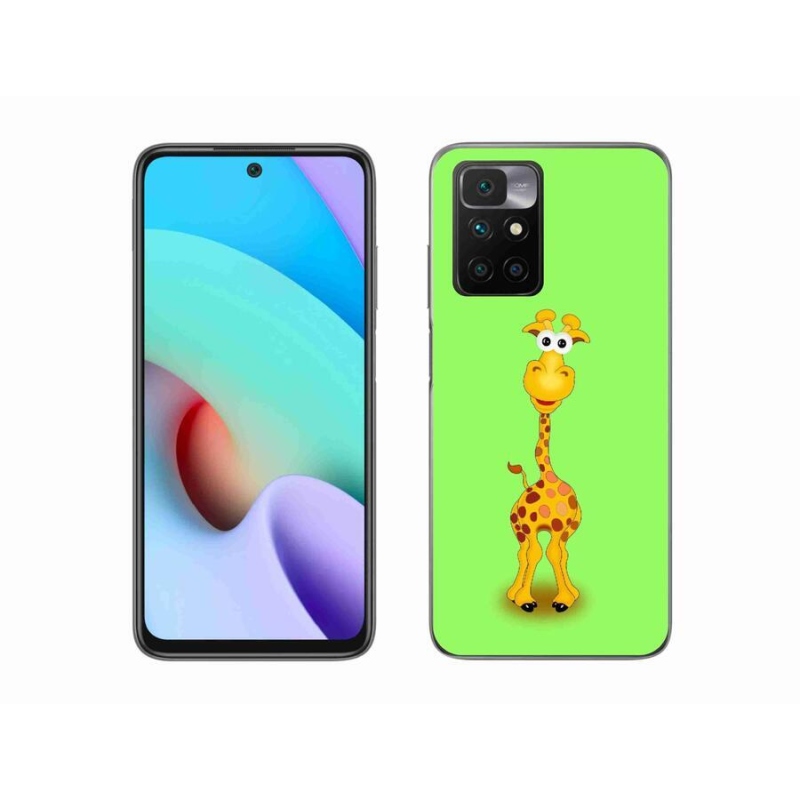 Gelový kryt mmCase na mobil Xiaomi Redmi 10/Redmi 10 (2022) - kreslená žirafa