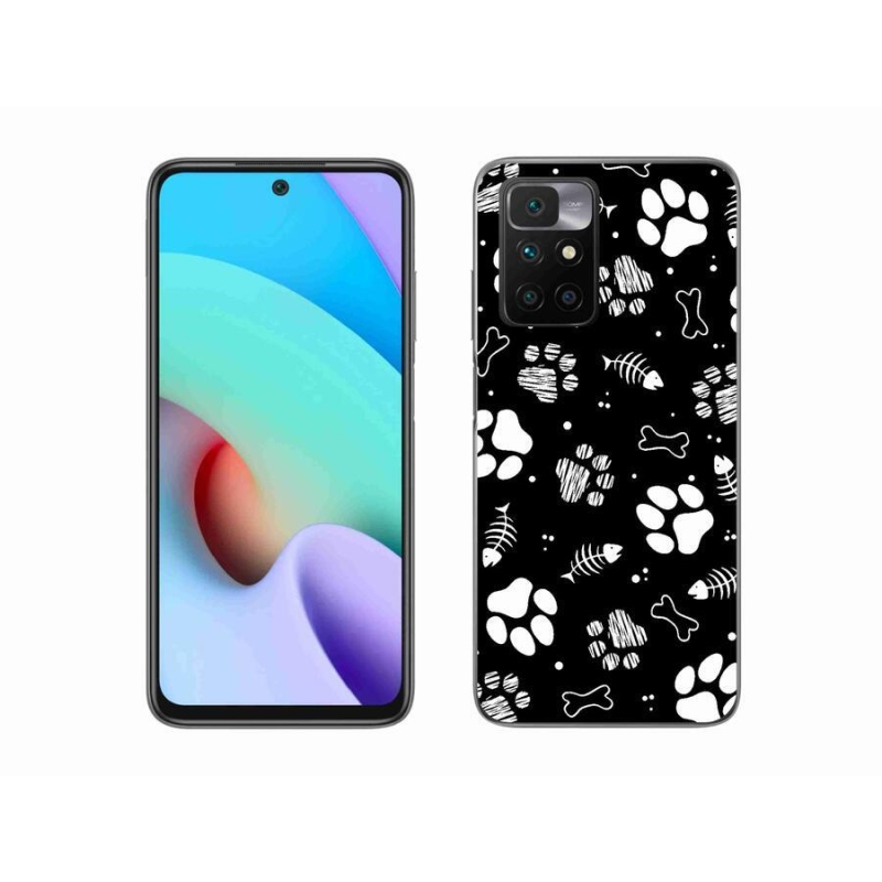 Gelový kryt mmCase na mobil Xiaomi Redmi 10/Redmi 10 (2022) - psí tlapky