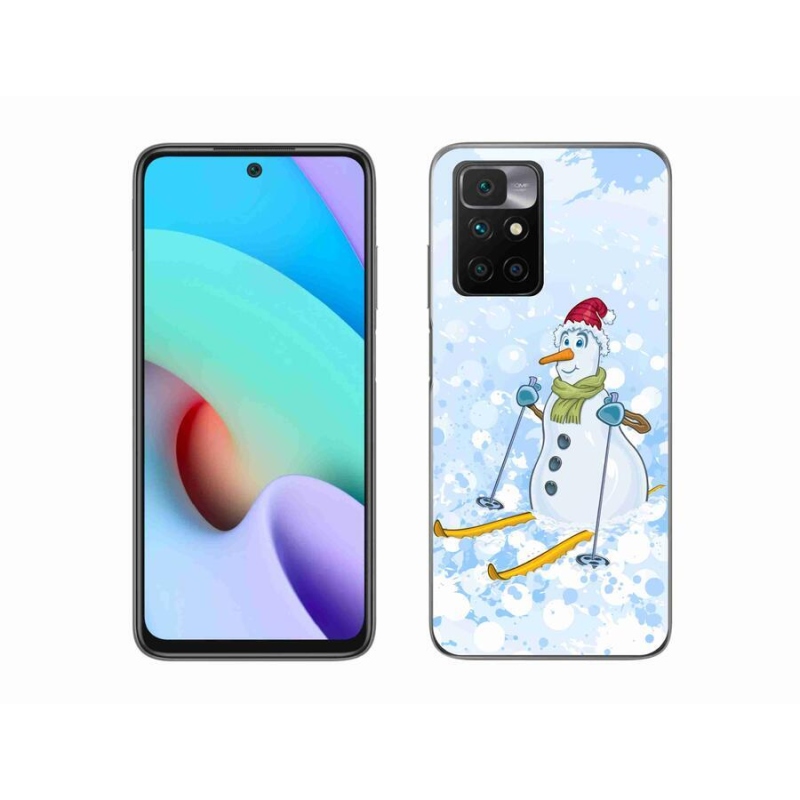 Gelový kryt mmCase na mobil Xiaomi Redmi 10/Redmi 10 (2022) - sněhulák