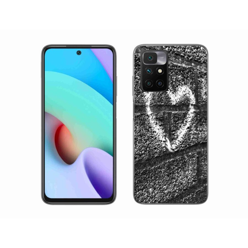 Gelový kryt mmCase na mobil Xiaomi Redmi 10/Redmi 10 (2022) - srdce na zdi